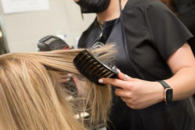 brushing & hairdryer client LeGrand Hair Services